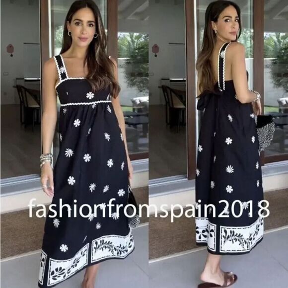 ZARA PRINTED MIDI DRESS‎ - Picture 1 of 10